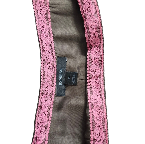 Y2k Express Womens Wool Sequins Skirt With Pink Embelish Size (10) - Picture 6 of 7